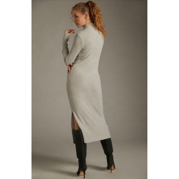 Anthropologie Dresses & Skirts - Anthropologie NEW Size XL daily PRACTICE Turtleneck Side Slit Midi Dress Gray